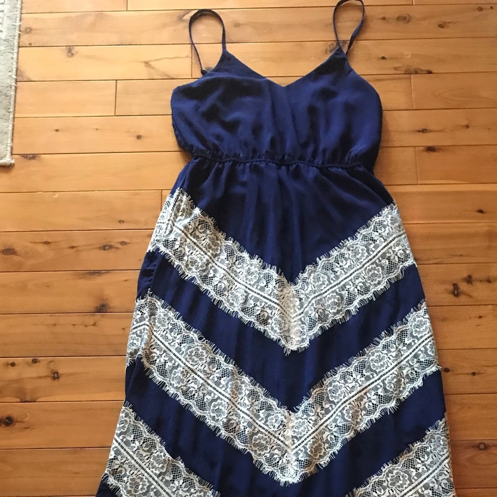 Francesca’s Collection Lace cami maxi dress